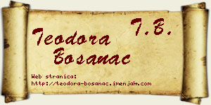 Teodora Bosanac vizit kartica